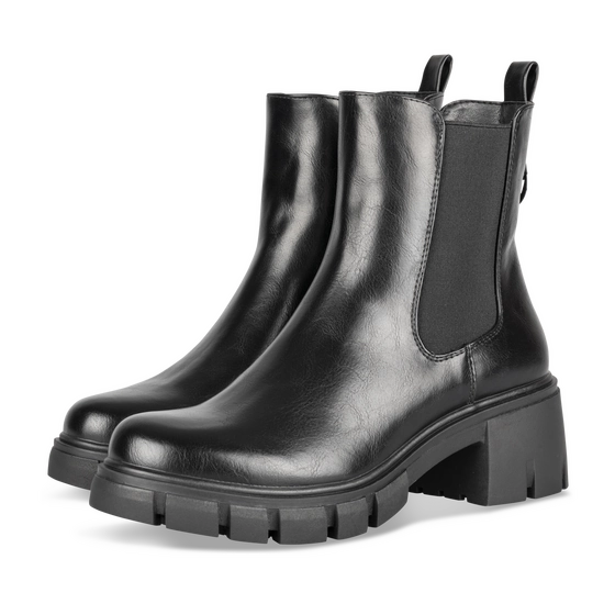 Bottines NOIR Femme motif Uni Elastique                                                                                                     MERRY SCOTT