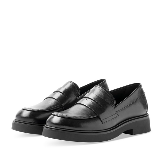 Mocassins NOIR Femme CUIR motif Uni A enfiler                                                                                                     SAN MARINA