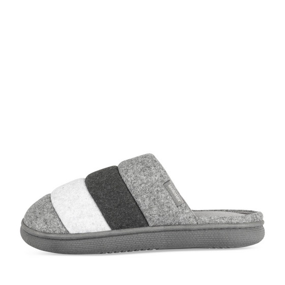 Chaussons GRIS Homme motif Uni A enfiler                                                                                                     ISOTONER