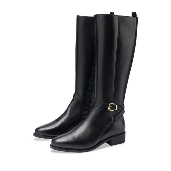Bottes NOIR Femme CUIR motif Uni Fermeture éclair                                                                                                     SAN MARINA
