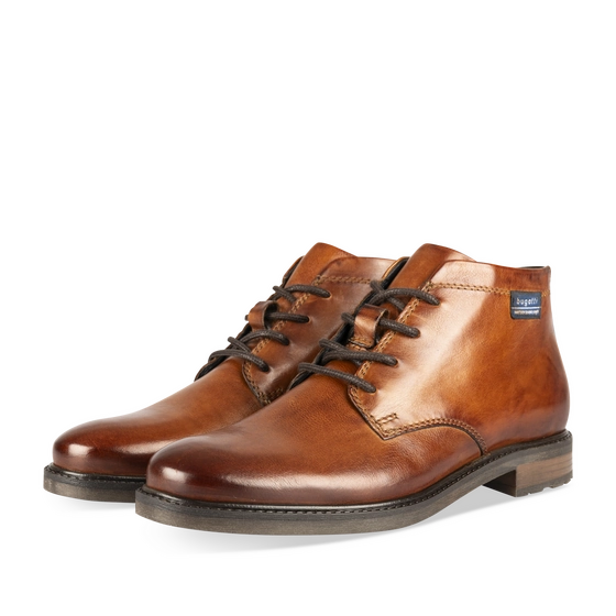 Bottines COGNAC Homme CUIR motif Uni Lacets                                                                                                     BUGATTI