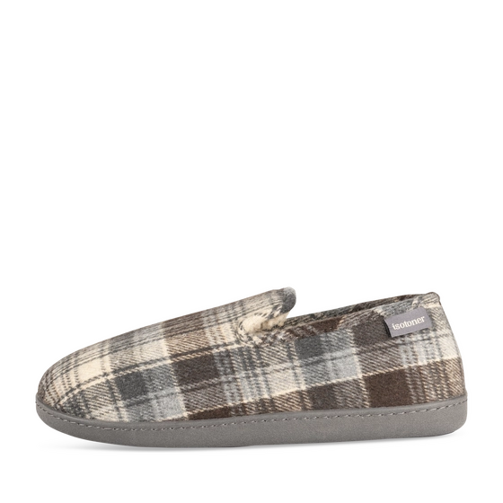Chaussons GRIS Homme motif Uni A enfiler                                                                                                     ISOTONER