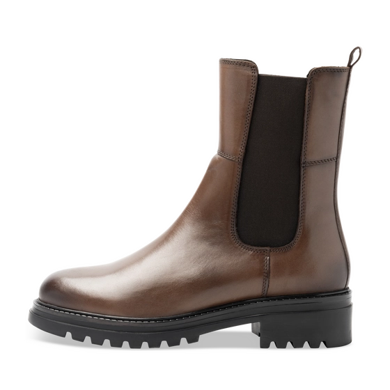 Bottines Marron Femme CUIR motif Uni A enfiler                                                                                                     SAN MARINA