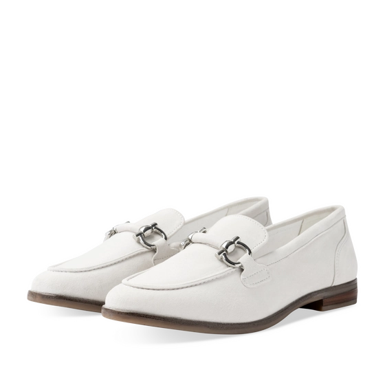 Mocassins BLANC Femme CUIR motif Chaîne A enfiler                                                                                                     SAN MARINA