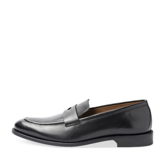 Mocassins NOIR Homme CUIR motif Uni A enfiler                                                                                                     SAN MARINA