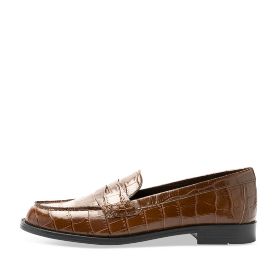 Mocassins COGNAC Femme CUIR motif Uni A enfiler                                                                                                     SAN MARINA