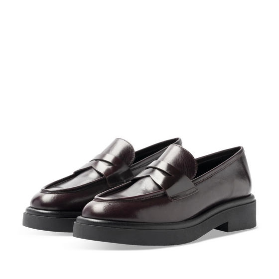 Mocassins BORDEAUX Femme CUIR motif Uni A enfiler                                                                                                     SAN MARINA