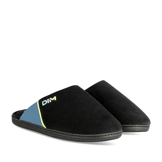 Chaussons NOIR Homme motif Uni A enfiler                                                                                                     DIM