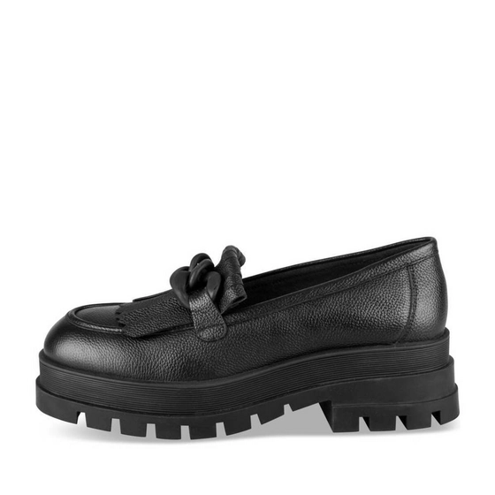 Mocassins NOIR Femme CUIR motif Chaîne A enfiler                                                                                                     SINEQUANONE