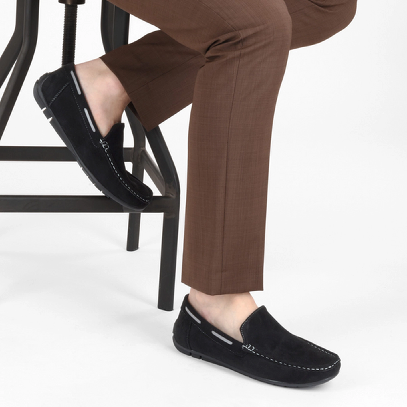 Chaussures bateau NOIR Homme motif Uni A enfiler                                                                                                     CAPE BOARD