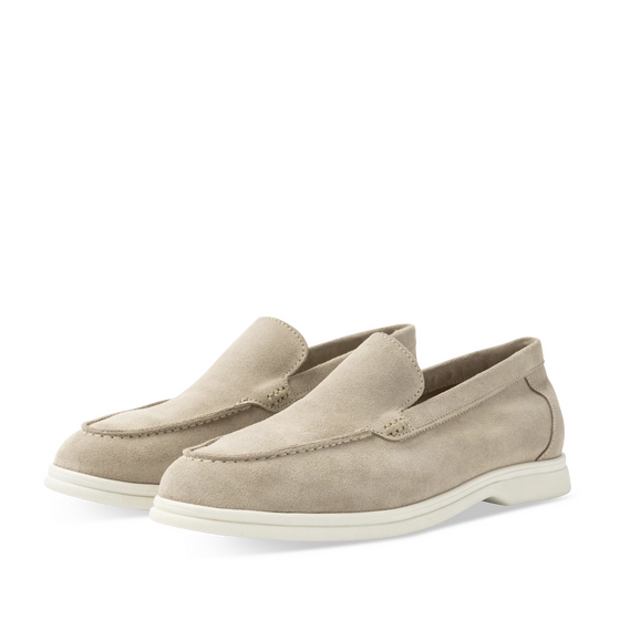 Mocassins BEIGE Femme CUIR motif Uni A enfiler                                                                                                     SAN MARINA
