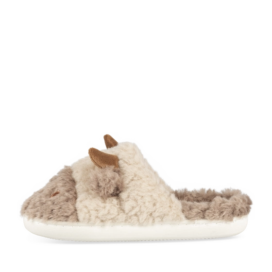 Chaussons TAUPE Femme motif Uni A enfiler                                                                                                     MERRY SCOTT