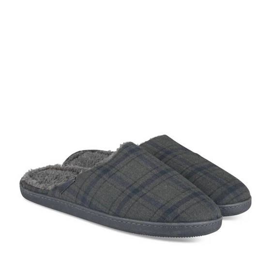 Chaussons GRIS Homme motif Uni A enfiler                                                                                                     ISOTONER