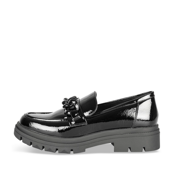 Mocassins NOIR Femme motif Chaîne A enfiler                                                                                                     MERRY SCOTT