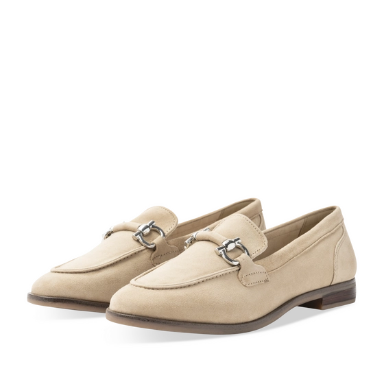 Mocassins BEIGE Femme CUIR motif Chaîne A enfiler                                                                                                     SAN MARINA