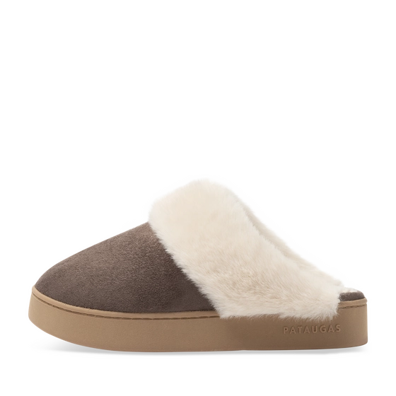 Chaussons TAUPE Femme motif Uni A enfiler                                                                                                     PATAUGAS