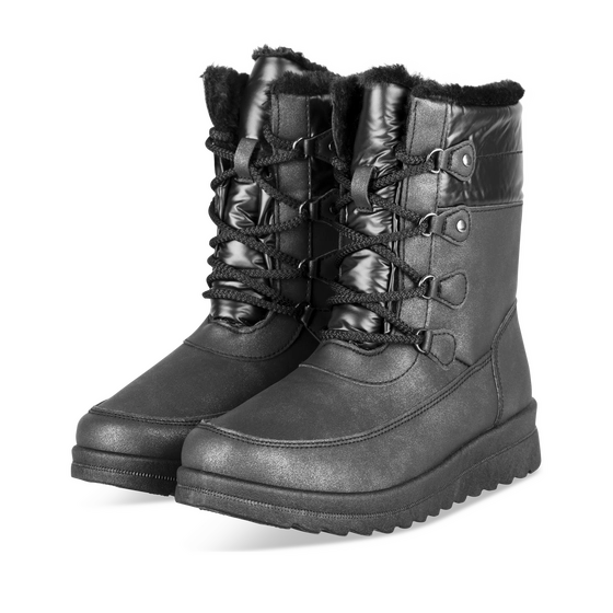 Après-ski NOIR Femme motif Uni Lacets                                                                                                     PHILOV