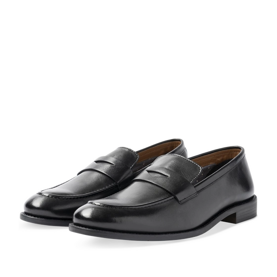 Mocassins NOIR Homme CUIR motif Uni A enfiler                                                                                                     SAN MARINA