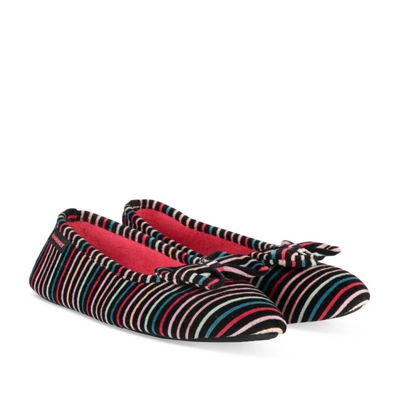 Chaussons MULTICOLORE Femme motif Rayures A enfiler                                                                                                     ISOTONER