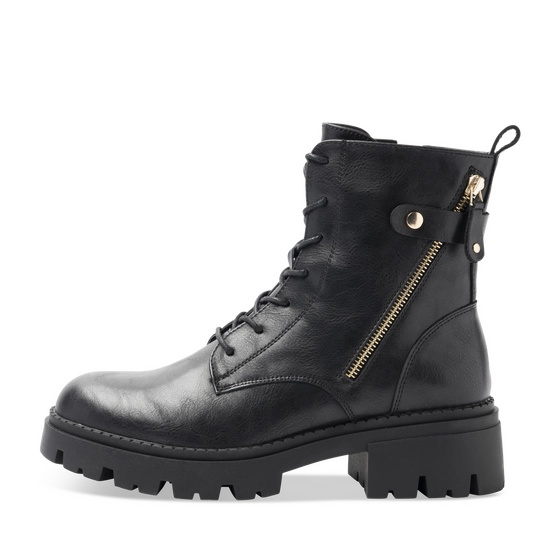 Bottines NOIR Femme motif Uni Lacets + Fermeture éclair                                                                                                     SAN MARINA