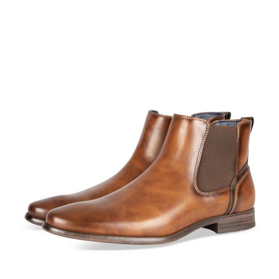 Bottines COGNAC Homme motif Uni A enfiler                                                                                                     B-BLAKE
