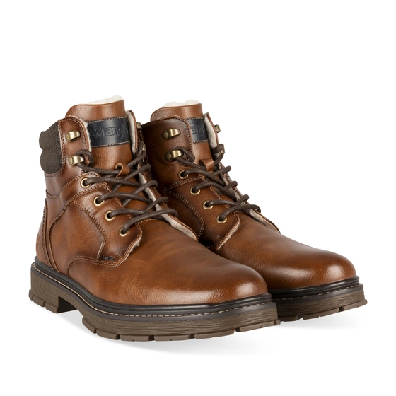 Bottines Marron Homme motif Uni Lacets                                                                                                     WRANGLER