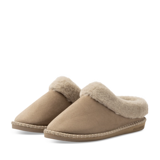 Chaussons TAUPE Femme motif Uni A enfiler                                                                                                     PATAUGAS