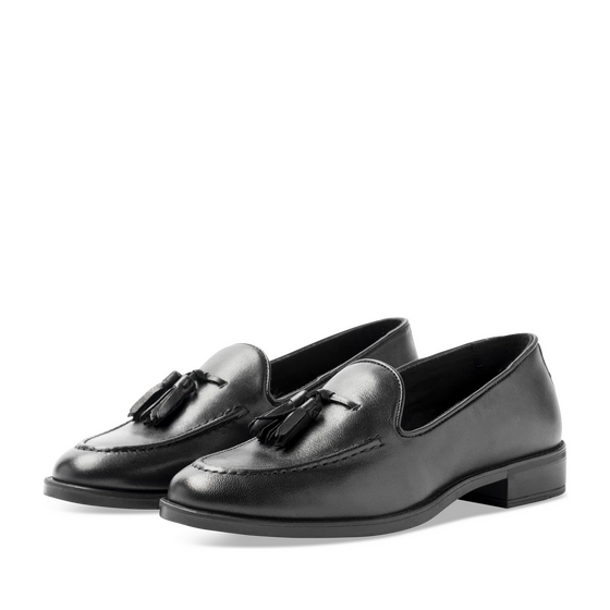 Mocassins NOIR Femme CUIR motif Uni A enfiler                                                                                                     SAN MARINA