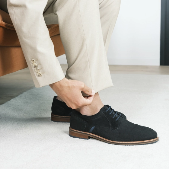 Derbies NOIR Homme CUIR motif Uni Lacets                                                                                                     SAN MARINA