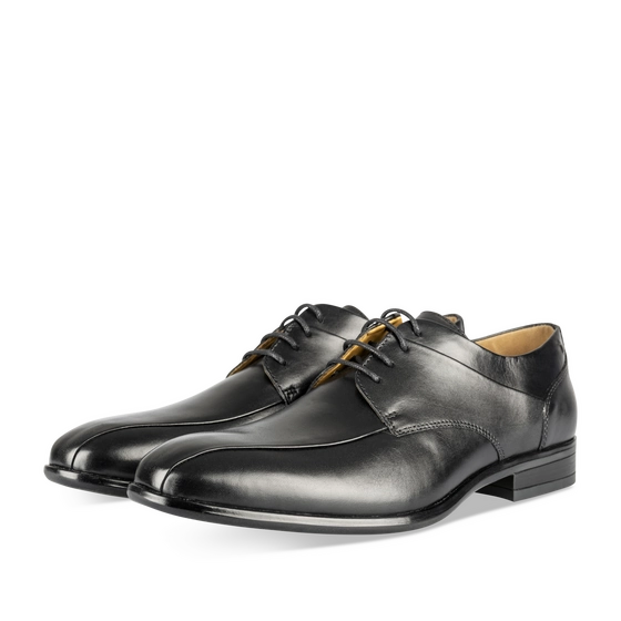 Derbies NOIR Homme CUIR motif Uni Lacets                                                                                                     PIERRE CARDIN