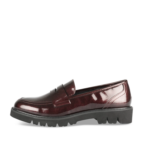Mocassins BORDEAUX Femme motif Vernis A enfiler                                                                                                     MERRY SCOTT