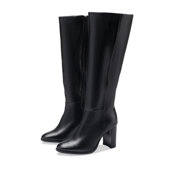 Bottes NOIR Femme CUIR motif Uni Fermeture éclair                                                                                                     SAN MARINA