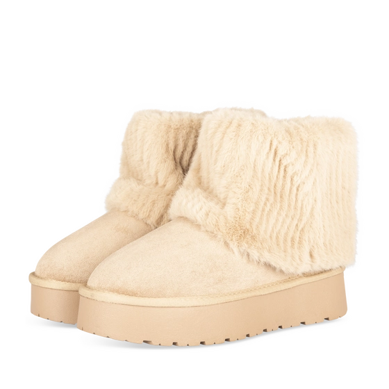 Bottines Cosy Boots BEIGE Femme motif Uni A enfiler                                                                                                     MERRY SCOTT