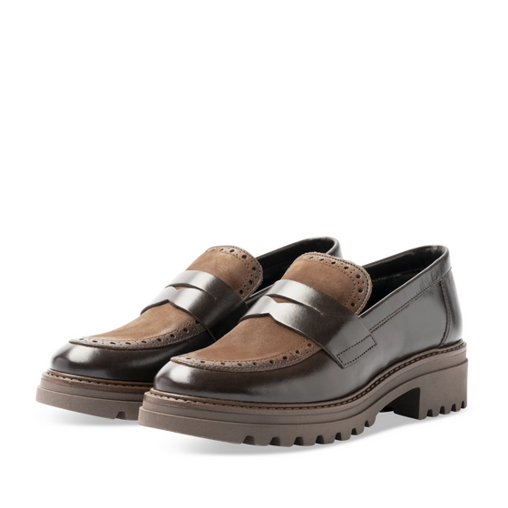 Mocassins Marron Femme CUIR motif Uni A enfiler                                                                                                     SAN MARINA