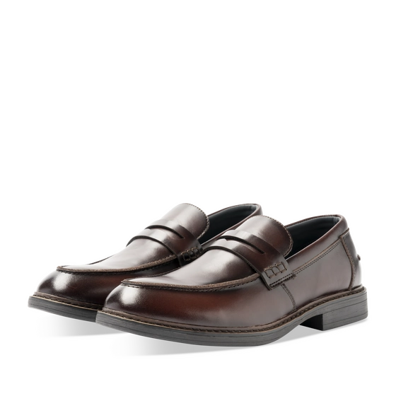 Mocassins Marron Homme CUIR motif Uni A enfiler                                                                                                     SAN MARINA