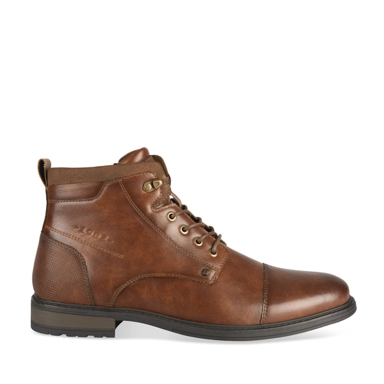 Bottines COGNAC Homme motif Uni Lacets                                                                                                     DENIM SIDE