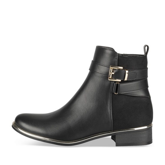 Bottines NOIR Femme motif Uni Boucle + Fermeture éclair                                                                                                     PHILOV