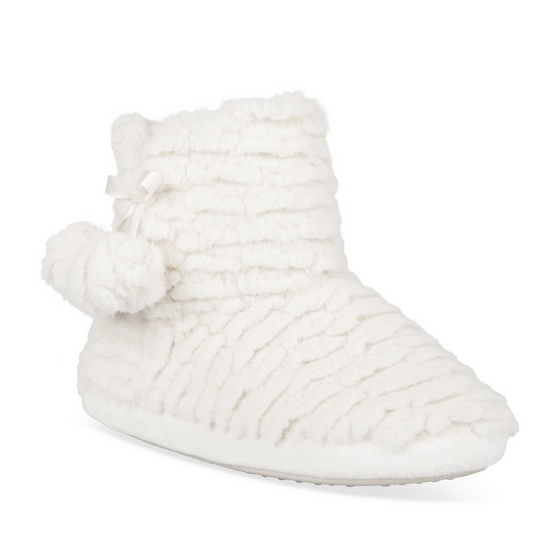 Chaussons BLANC Femme motif Uni A enfiler                                                                                                     PHILOV