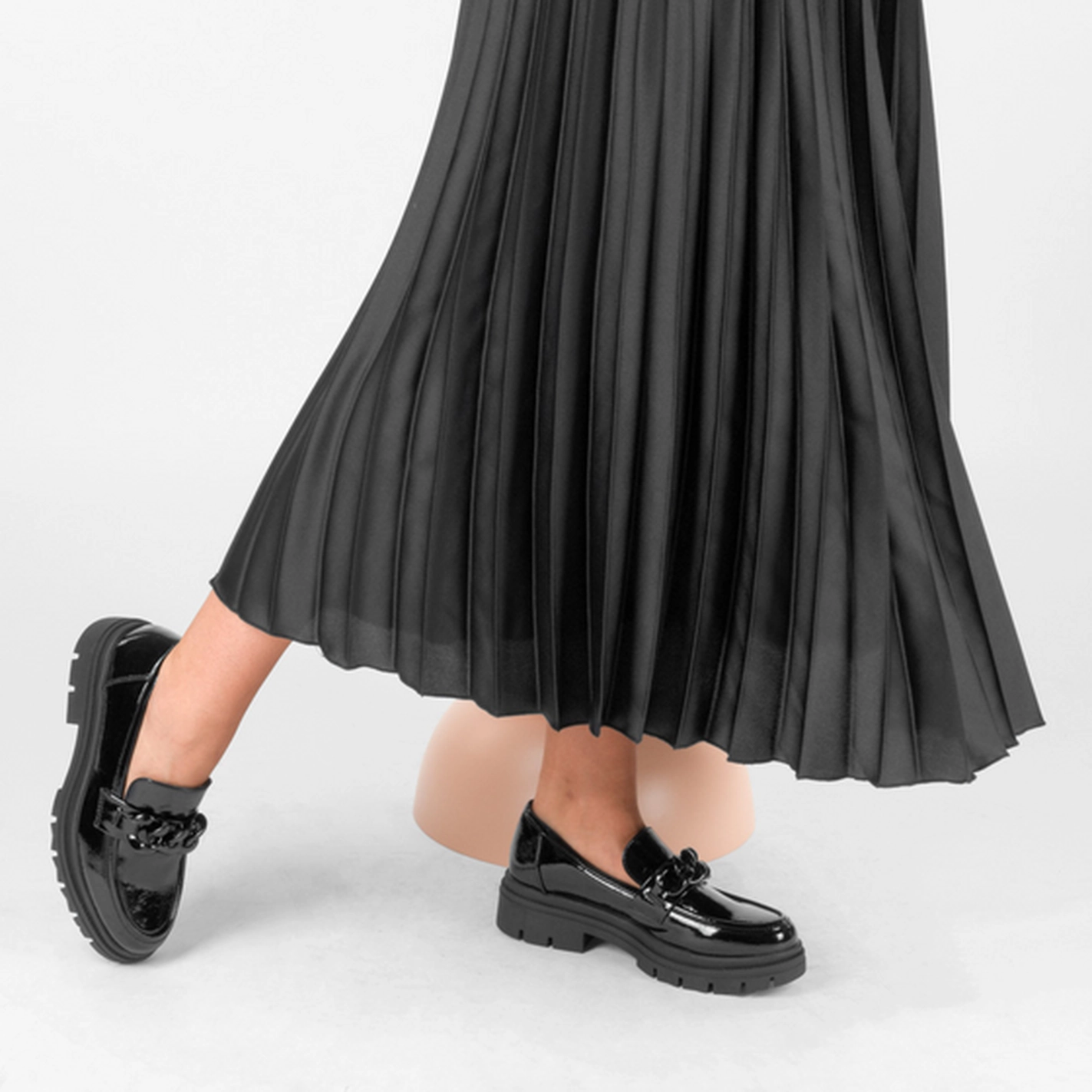 Mocassins NOIR Femme motif Chaîne A enfiler                                                                                                     MERRY SCOTT