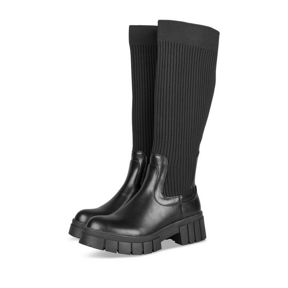 Bottes NOIR Femme motif Uni A enfiler                                                                                                     MERRY SCOTT
