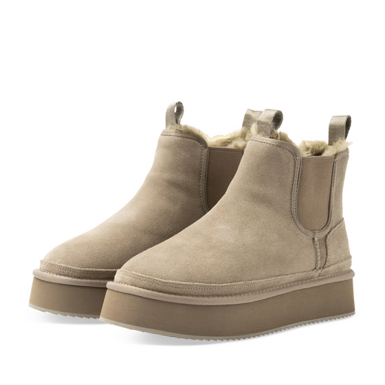 Bottines KAKI Femme motif Uni A enfiler                                                                                                     PATAUGAS CUIR