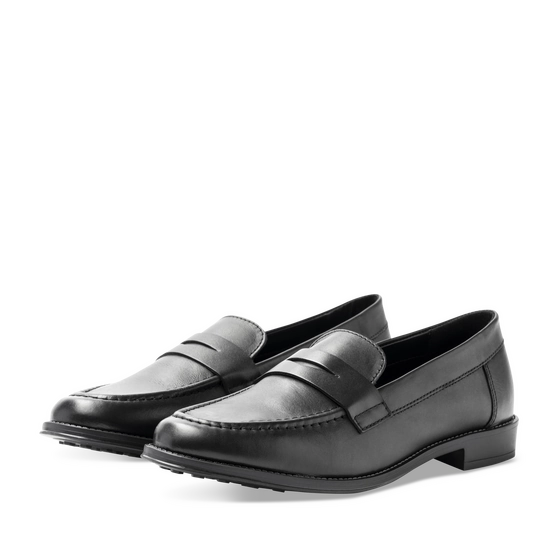 Mocassins NOIR Femme CUIR motif Uni A enfiler                                                                                                     SAN MARINA