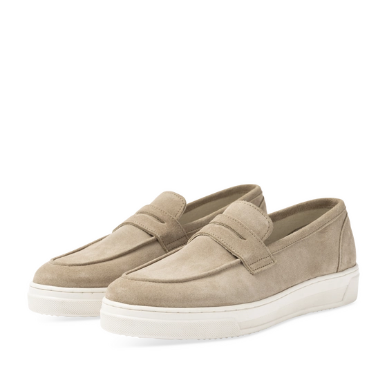 Mocassins BEIGE Femme CUIR motif Uni Scratch                                                                                                     SAN MARINA