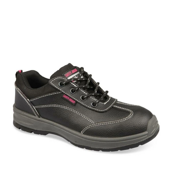 Chaussures de sécurité NOIR Femme CUIR motif Uni Lacets                                                                                                     SAFETY JOGGER