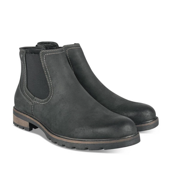 Bottines NOIR Homme motif Uni A enfiler                                                                                                     DENIM SIDE