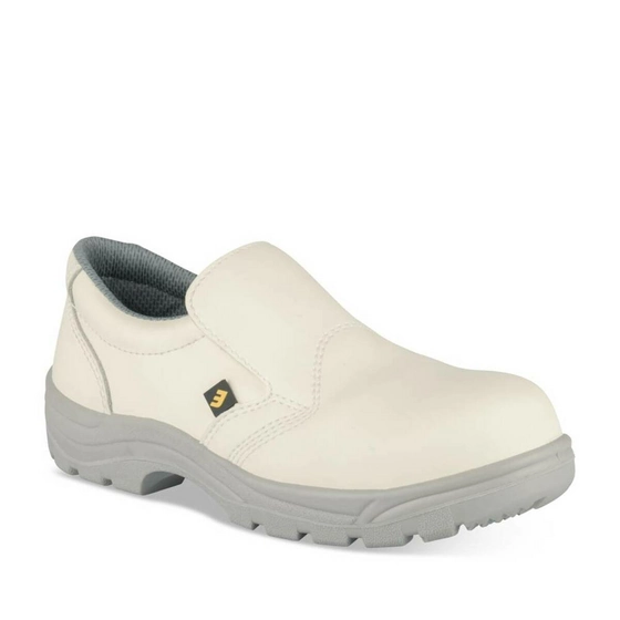Chaussures de sécurité BLANC Homme CUIR motif Uni A enfiler                                                                                                     SAFETY JOGGER