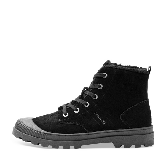 Bottines NOIR Homme CUIR motif Uni Lacets + Fermeture éclair                                                                                                     PATAUGAS CUIR