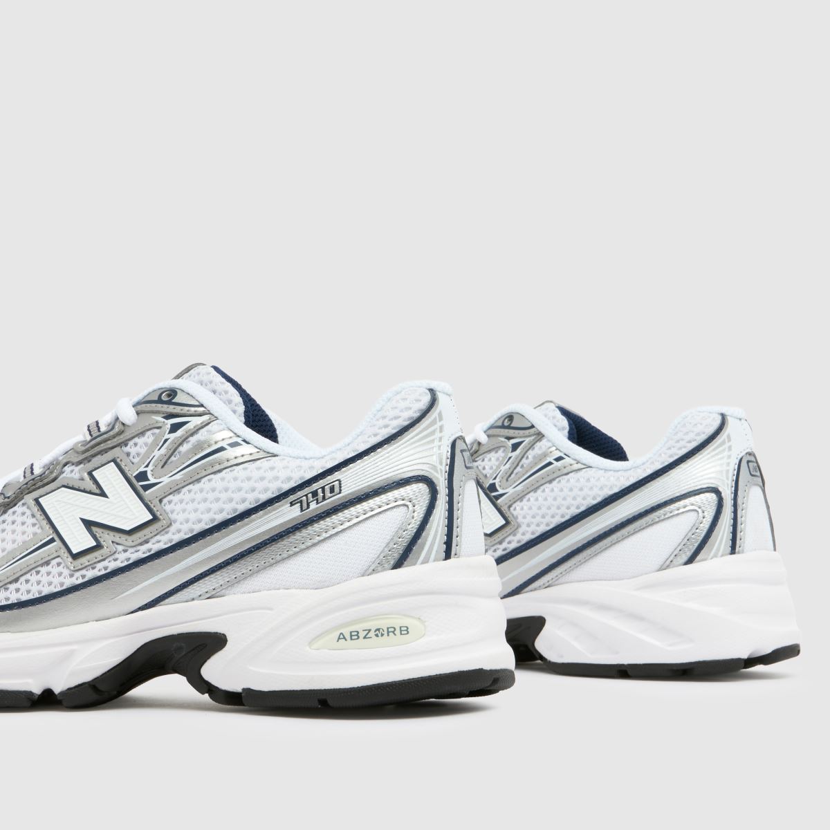 New Balance  740 in White & Navy New Balance  740 in White & Navy