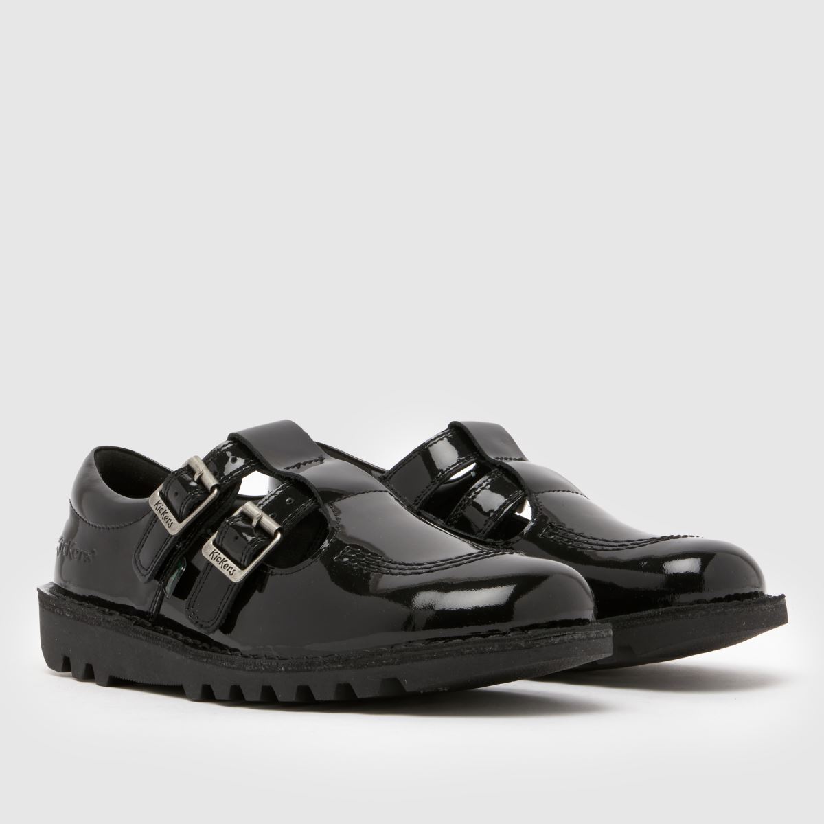 Kickers  Double Patent T-Bar in Black Kickers  Double Patent T-Bar in Black