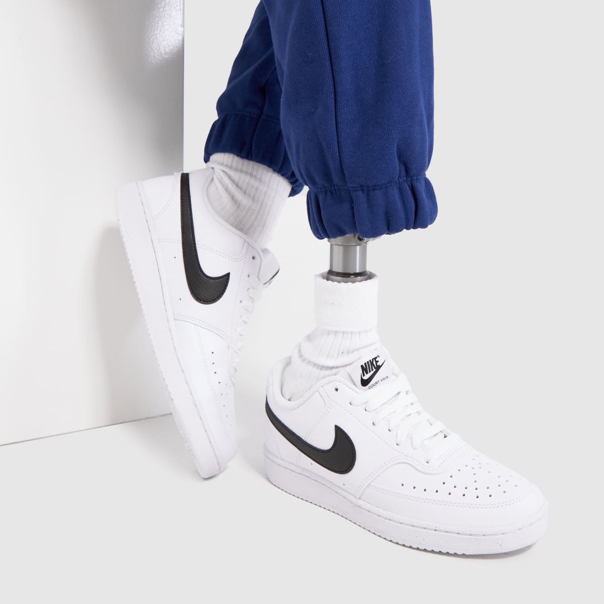Nike  Court Vision Low Better in White & Black Nike  Court Vision Low Better in White & Black